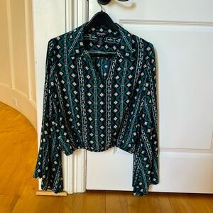 Wrangler Retro bell sleeve top